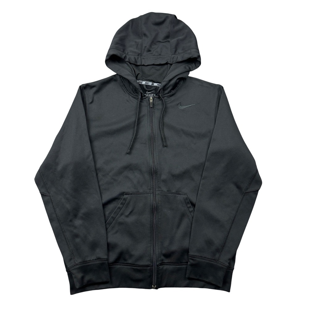 Nike Therma-FIT Full Zip Hoodie Mens Small Black Performance Fleece Sweatshirt